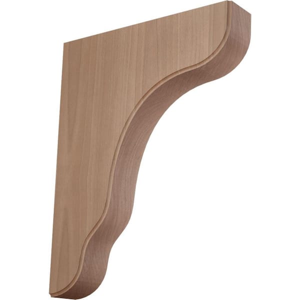 Ekena Millwork 1-3/4 in. x 8-1/2 in. x 11 in. Cherry Plymouth Wood Bracket