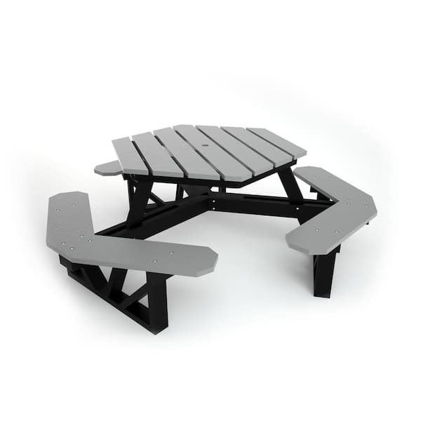 Frog Furnishings Hex Table - Gray