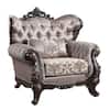 Acme Furniture Benbek Taupe Tufted Wing Back Chair with Pillow 