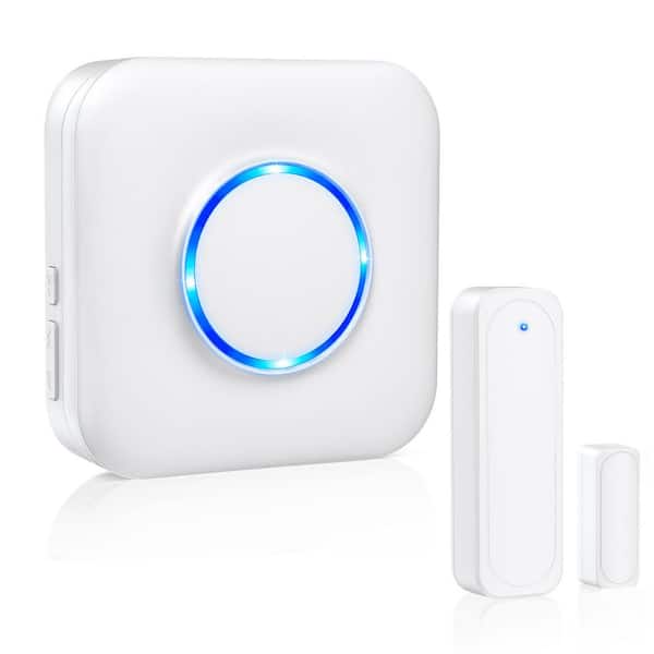 phyfalip Wireless Door Chime with 58-Chimes and LED Indicators in White 1-Pack, 600 ft. Range and 5-Volume Levels