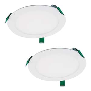 8 in. Selectable CCT and Lumens New Construction Canless Recessed Integrated LED Kit, (2-Pack)