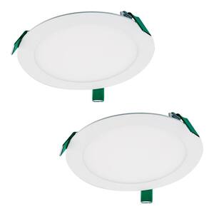 8 in. Selectable CCT New Construction Canless Recessed Integrated LED Kit, (2-Pack)