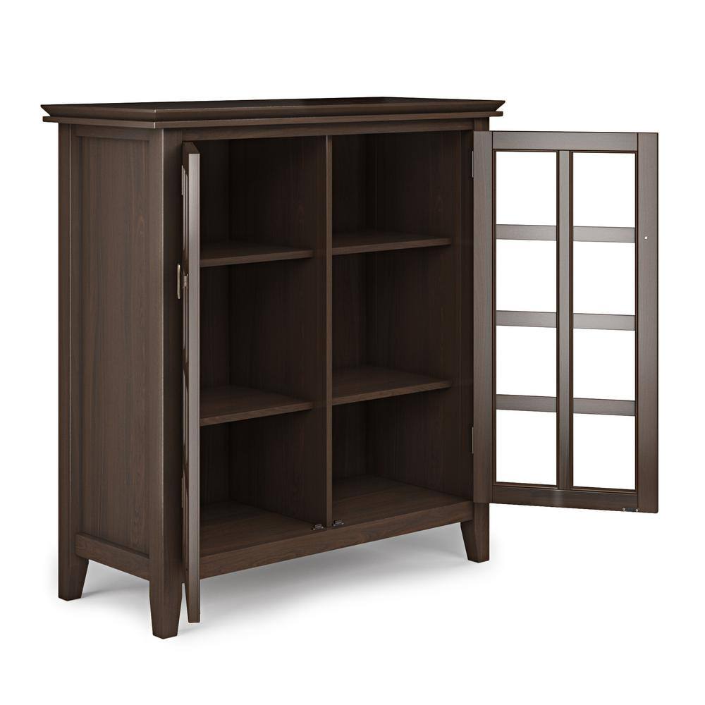 Artisan Tobacco Brown Freestanding Office Storage Cabinet with Adjustable Shelving