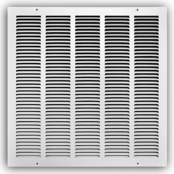 Everbilt 20 in. x 20 in. Steel Return Air Grille in White