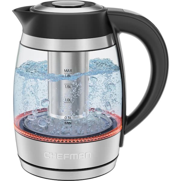Chefman 7-Cup Stainless Steel Corded Electric Kettle with Digital Temperature Control