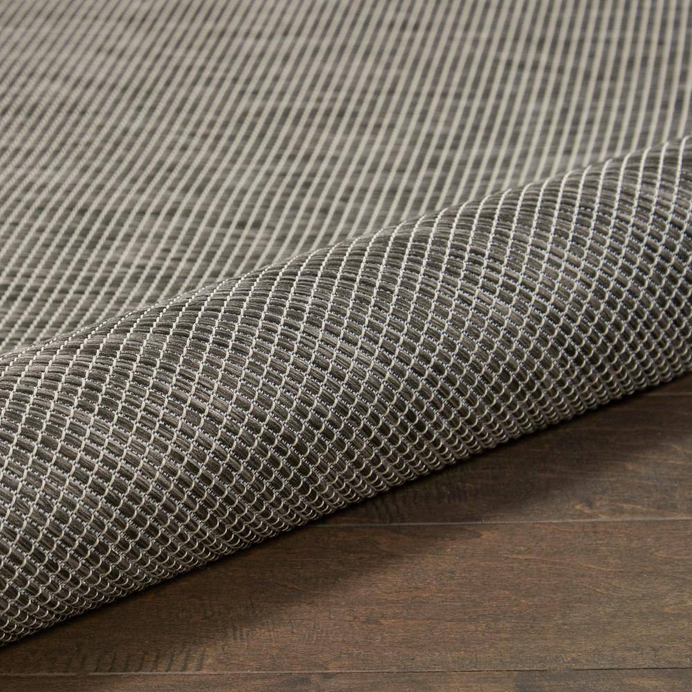 Charcoal Flat Woven Synthetic Runner Rug 2'2" x 8'0"