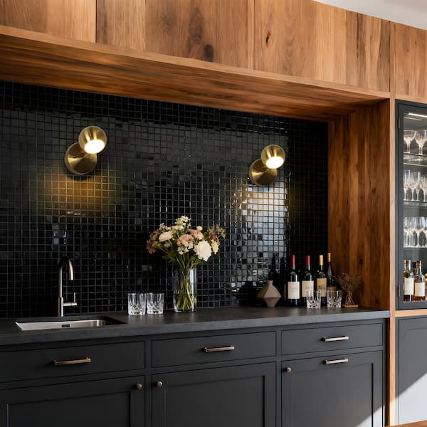 Macue 4.7 in. Mid-Century Modern Indoor Brass Gold Integrated LED Wall Sconce Light, 1-Light Spotlight for Bedroom