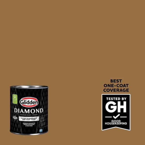 Glidden Diamond 1 qt. PPG1087-7 Chewy Caramel Satin Interior Paint
