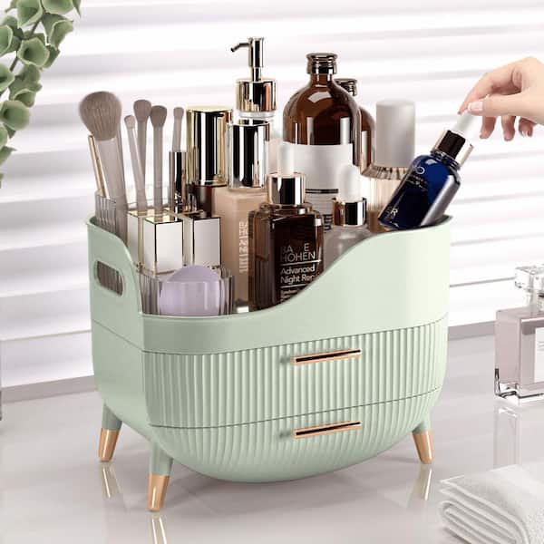 Aoibox Makeup Organizer with Drawers, Skincare Storage Case with Handle, Large Cosmetic Display for Vanity, Bathroom
