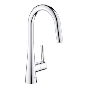 Zedra Single-Handle Pull-Out Sprayer Kitchen Faucet with Dual Spray in StarLight Chrome