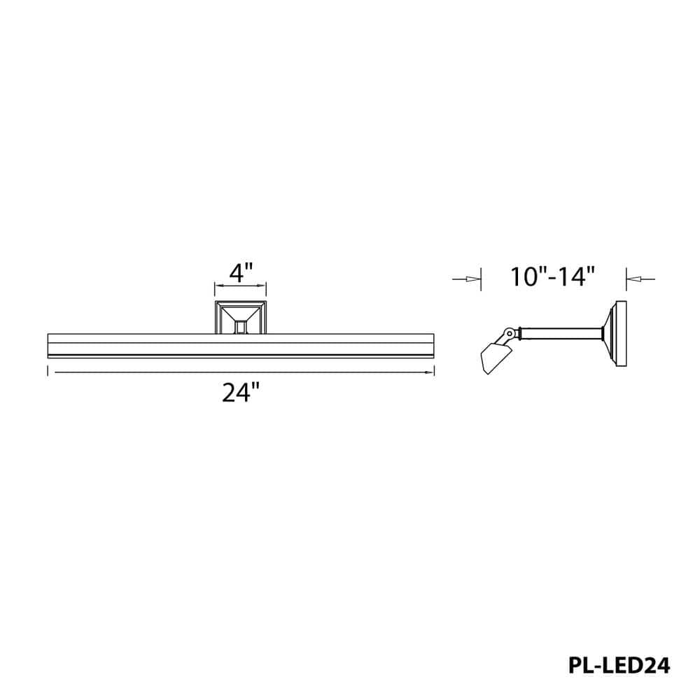 Polished Nickel Adjustable LED Wall Picture Light
