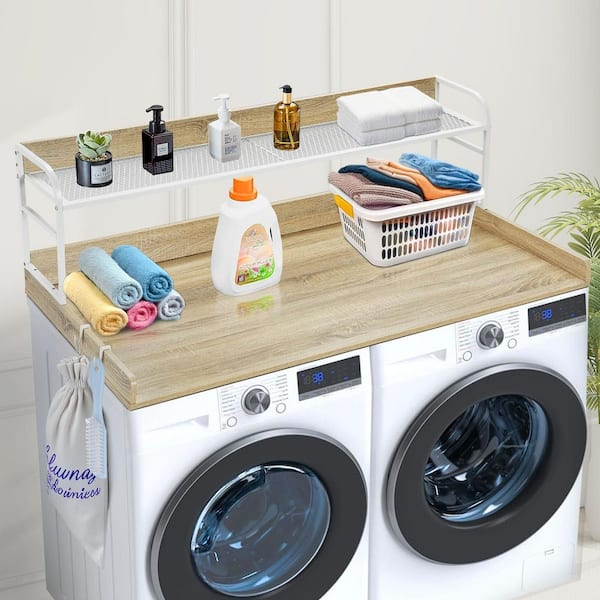 Washer Dryer Countertop 54 in. x 27 in. Laminate Countertop in Woodgrain Oak with Standard Edge for Laundry Room