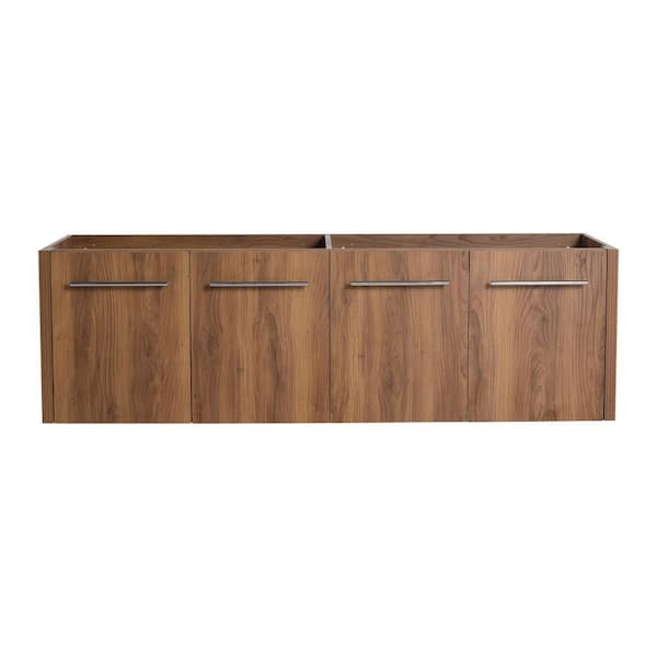 58.69 in. Bath Vanity Cabinet without Top in Brown Ebony Unassembled