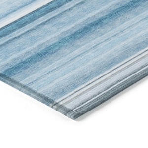 Chantille ACN529 Blue 2 ft. 3 in. x 7 ft. 6 in. Machine Washable Indoor/Outdoor Geometric Runner Rug