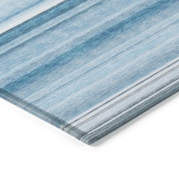 Chantille ACN529 Blue 2 ft. 6 in. x 3 ft. 10 in. Machine Washable Indoor/Outdoor Geometric Area Rug
