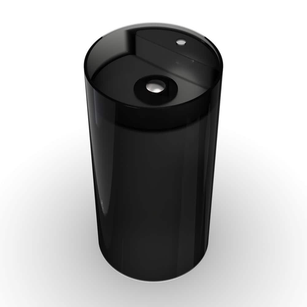 35 in. Pedestal Sink Basin in Black Ash Resin