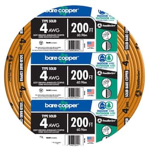 200 ft. 4-Gauge Solid SD Bare Copper Grounding Wire