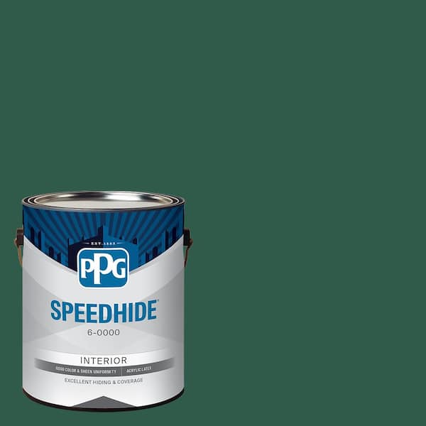 SPEEDHIDE 1 gal. PPG1139-7 Billiard Green Satin Interior Paint