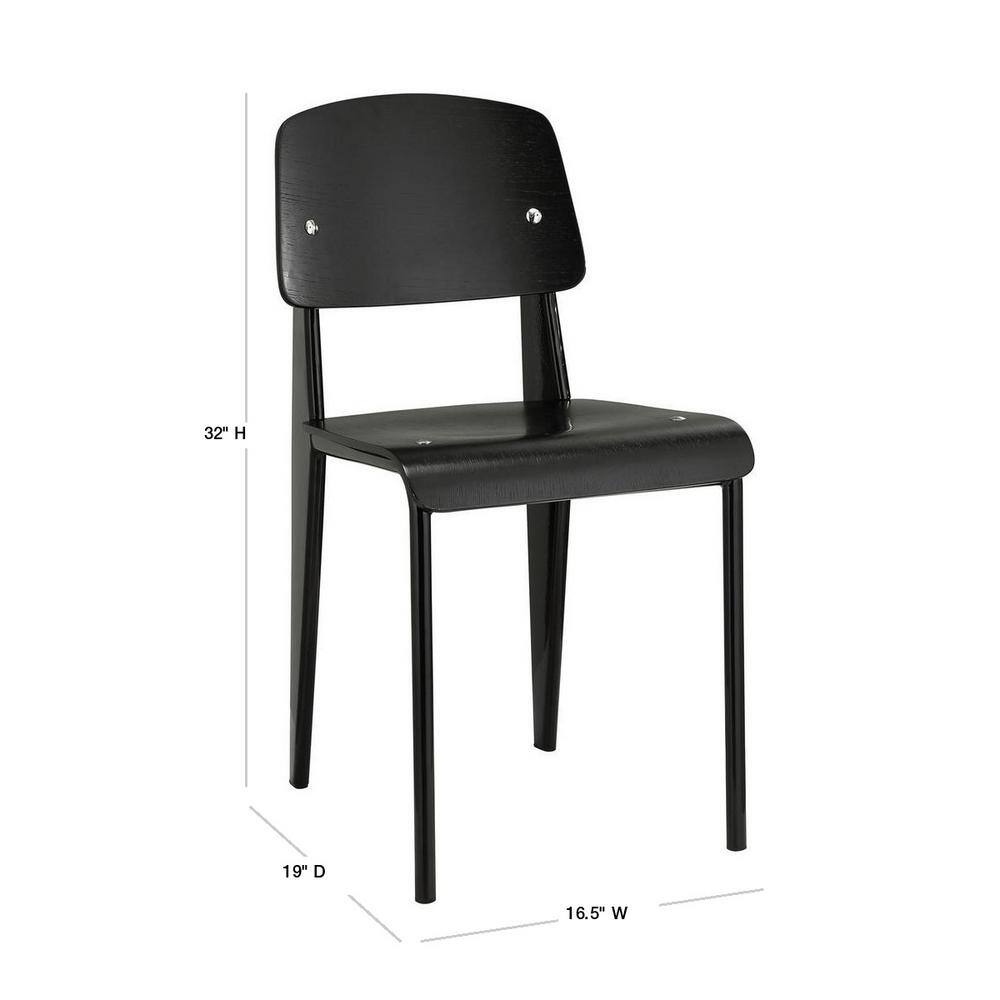Black Metal Modern Dining Side Chair