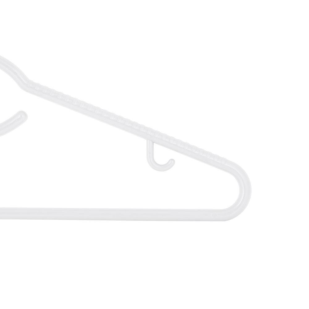 White Heavyweight Plastic 360 Swivel Neck Hangers, 5-Pack