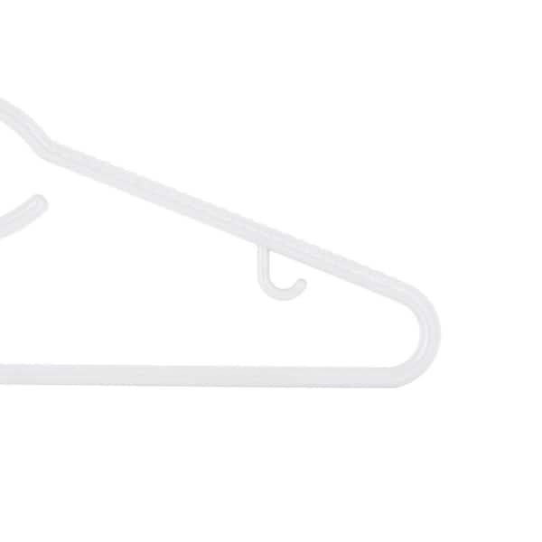 Wisconic Kid's Plastic Notched Clothing Hangers, 60 Pack, White