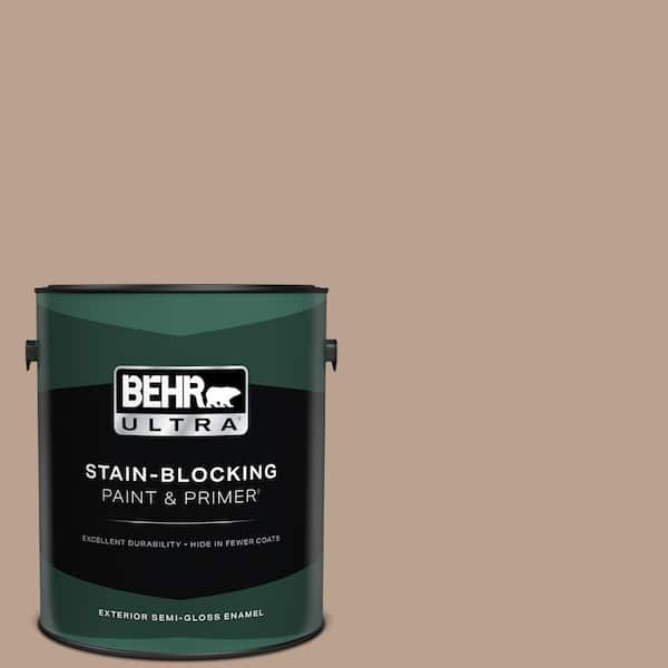 BEHR ULTRA 1 gal. #T15-17 Mocha Foam Semi-Gloss Enamel Exterior Paint & Primer