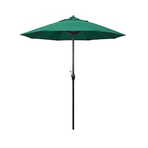 7.5 ft. Bronze Aluminum Market Auto-Tilt Crank Lift Patio Umbrella in Spectrum Aztec Sunbrella