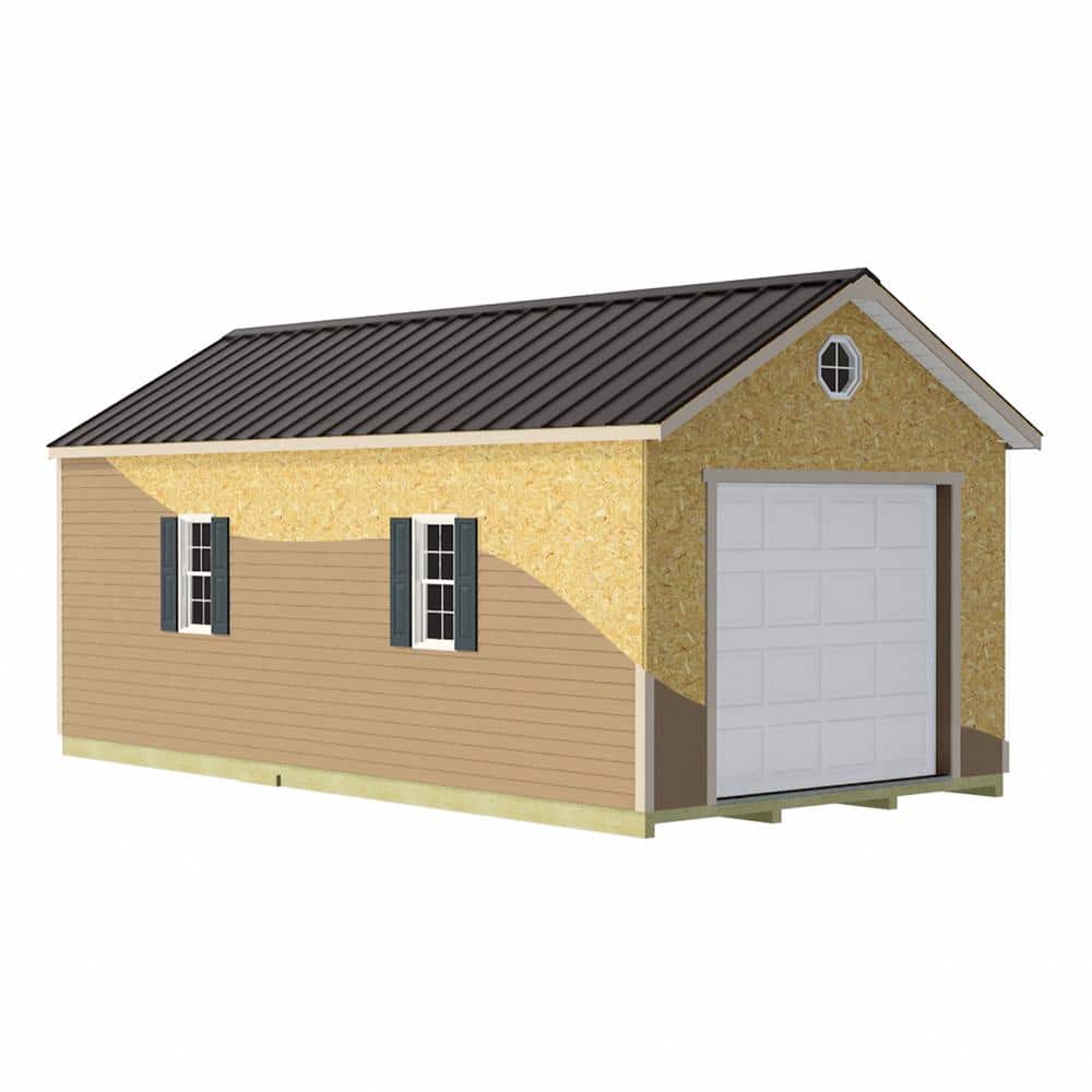 Tailored Titan-Vinyl 12 ft. x 20 ft. Wood Garage Kit Prepped for Vinyl and Fortress Floor Included price history on PriceWatchPro