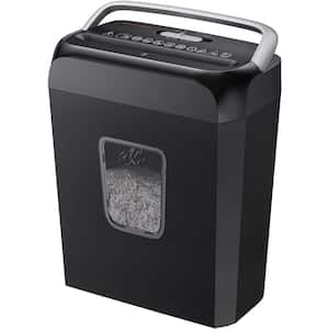 Paper Shredder for Home with 6-Sheet Crosscut Paper and Credit Card Shredder in Black