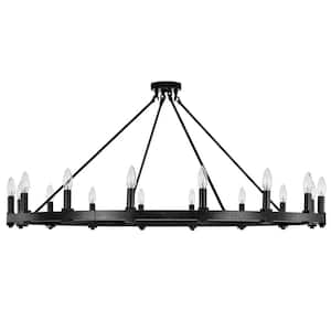 Paige 47.2 in. 16-Light Indoor Smith Iron Chandelier with Light Kit