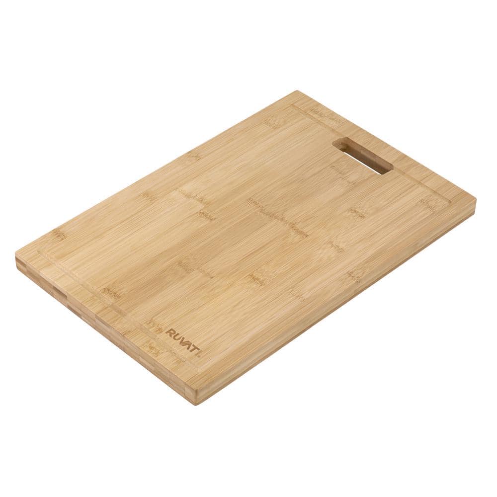 17 x 11 inch Natural Bamboo Workstation Cutting Board