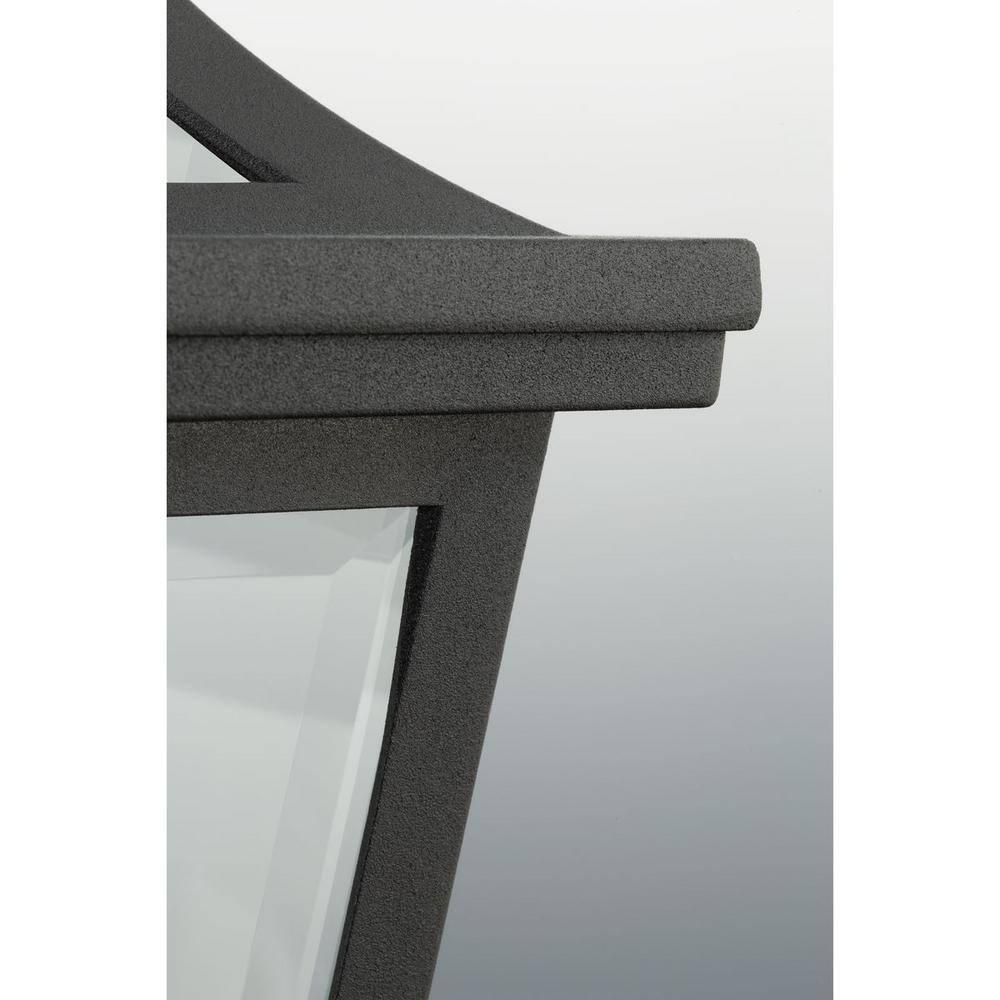 Black Aluminum Dimmable Outdoor Wall Lantern with Clear Glass
