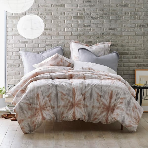 gray tie dye duvet cover