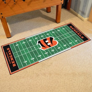 Cincinnati Bengals 3 ft. x 6 ft. Football Field Rug Runner Rug