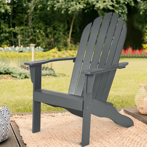 Gray Wood Adirondack Chair