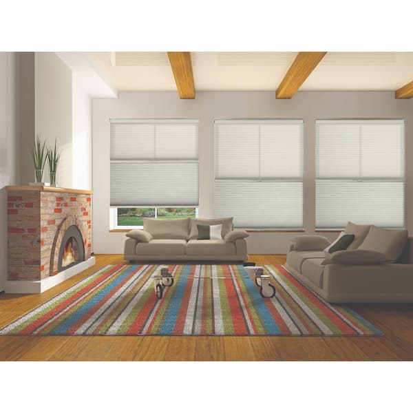 BlindsAvenue White Dove Cordless Day/Night UV Blocking Fabric Cellular Shade with 9/16 in. Single Cell 34.5 in. W x 72 in. L