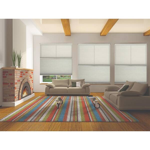 BlindsAvenue White Dove Cordless Day/Night UV Blocking Fabric Cellular Shade with 9/16 in. Single Cell 49.5 in. W x 72 in. L