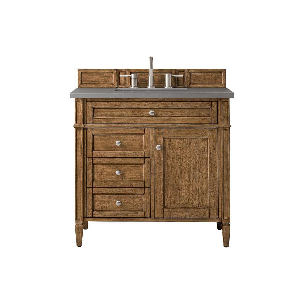James Martin Vanities Brittany 36.0 in. W x 23.5 in. D x 34 in. H Bathroom Vanity in Saddle