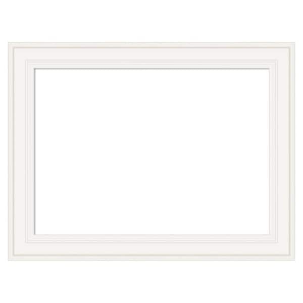Amanti Art Ridge White 34 in. x 26 in. Polystyrene Framed Dry Erase Magnetic Memo Board