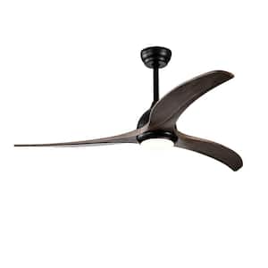 Juno 52 in. Indoor Matte Black Ceiling Fan with Remote Control and Reversible Motor
