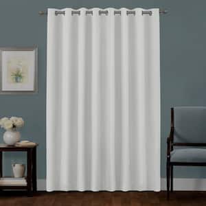 Bleached Linen Woven Thermal Blackout Curtain - 50 in. W x 84 in. L