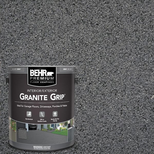 BEHR PREMIUM 1 gal. #GG-17 Mineral Gray Decorative Flat Interior/Exterior Concrete Floor Coating