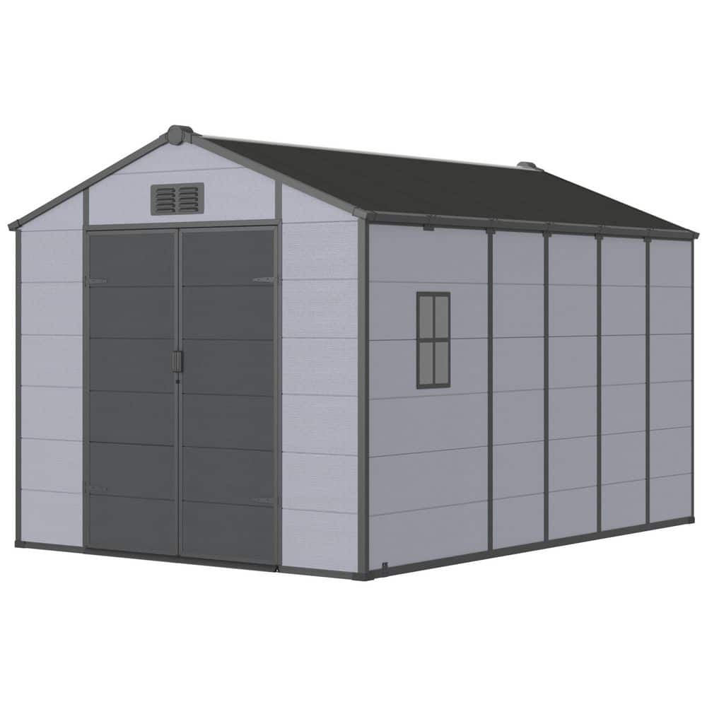 8 ft. W x 12 ft. D Metal Shed with Lockable Double Doors & Built-In Floor (96 sq. ft. ) price history on PriceWatchPro