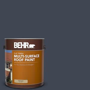 1 gal. #PPU14-20 Starless Night Flat Multi-Surface Exterior Roof Paint