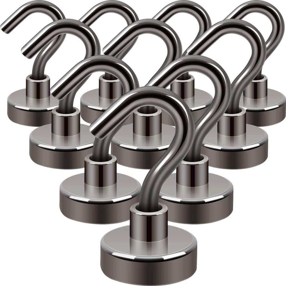 0.67 in. Dia Gunmetal Neodymium Magnetic Hooks (10-Pack) price history on PriceWatchPro
