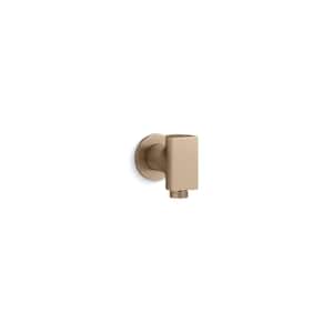 Exhale 1/2 in. 90-Degree Wall-Mount Metal Supply Elbow in Vibrant Brushed Bronze