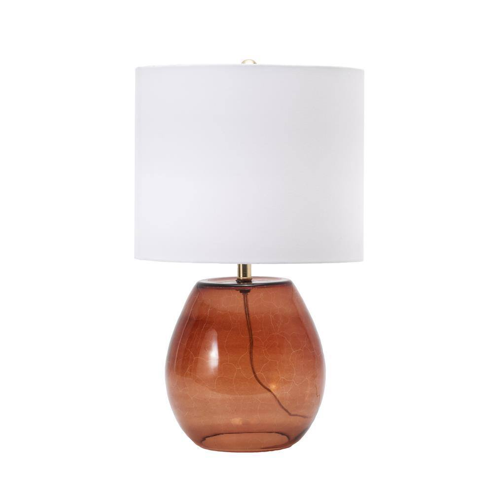 nuLOOM Linden 20 in. Rust Glass Contemporary Table Lamp with 