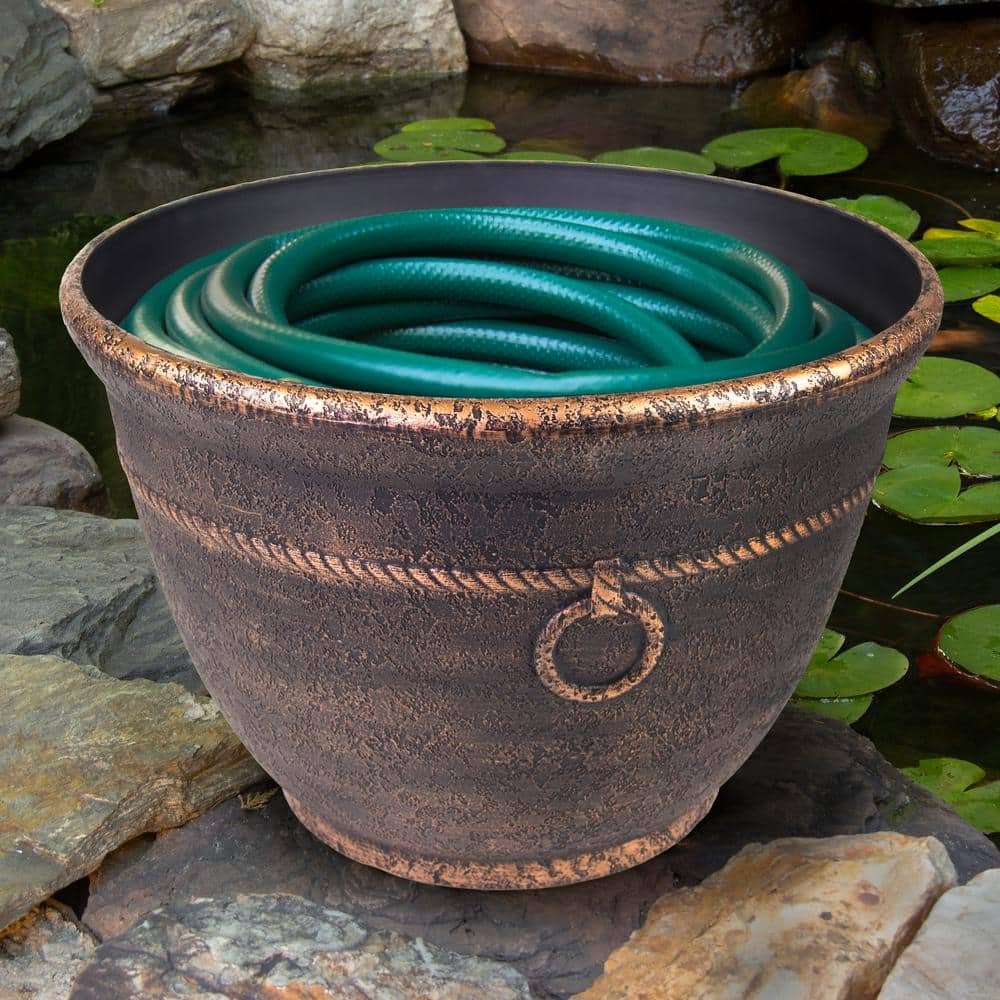 Antique Bronze High Density Resin Banded Hose Pot