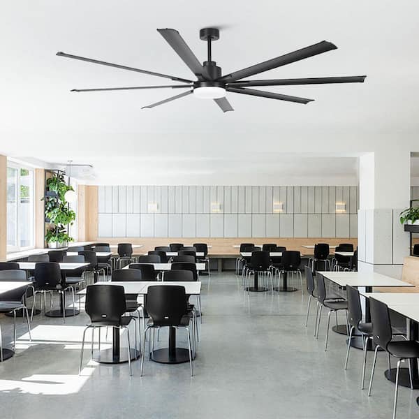 Vaczon 84 in. Matte Black Integrated LED Industrial Downrod Mount