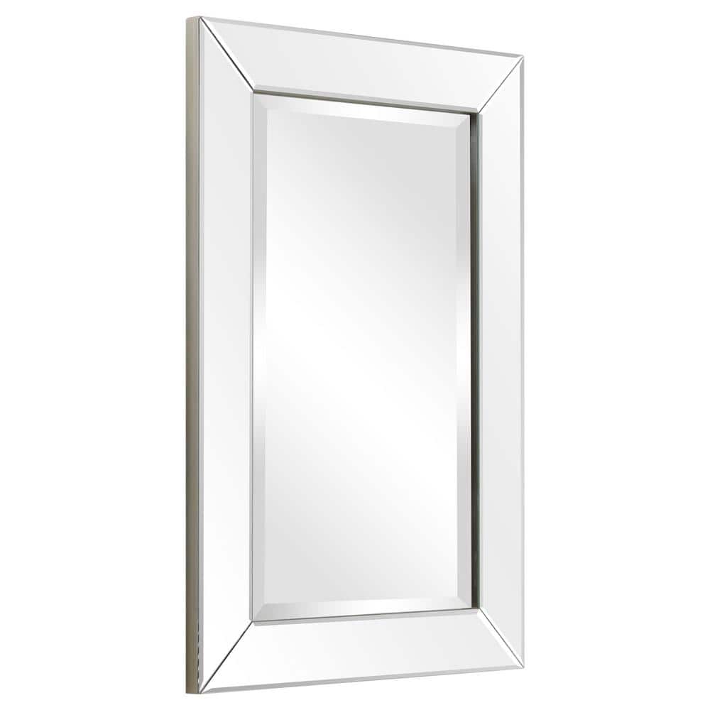 Moderno 20" x 30" Clear Beveled Rectangular Wall Mirror